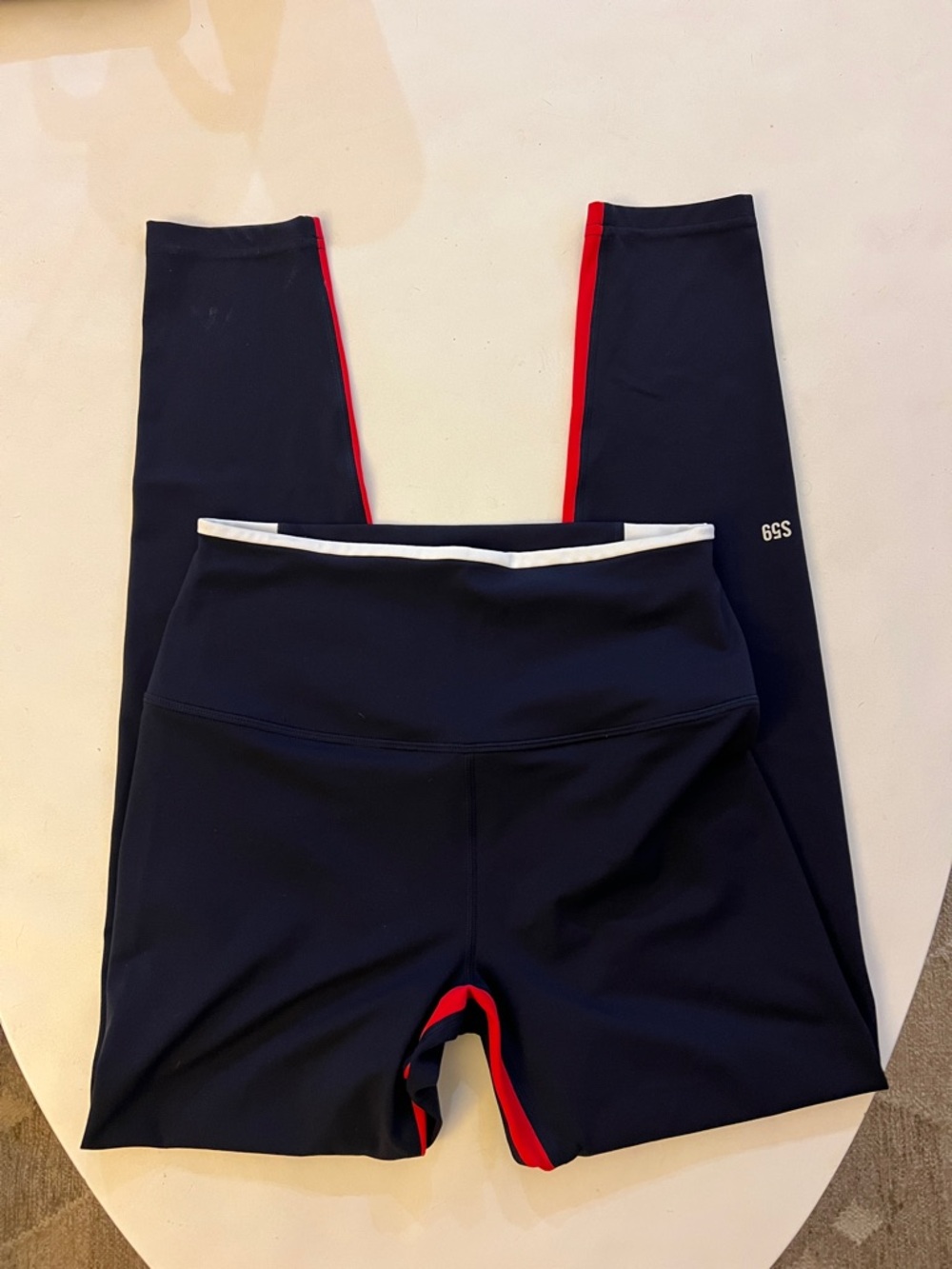 SPLITS59 Easton Rigor High Waist 7/8 Legging in Indigo Blue Red Stripe M $138 - Picture 5 of 6